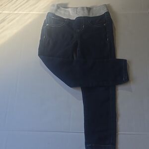 Squeeze Dark Blue Jeggings with Gray Waistband